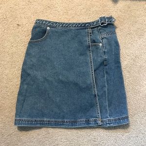 Wrap jean skirt